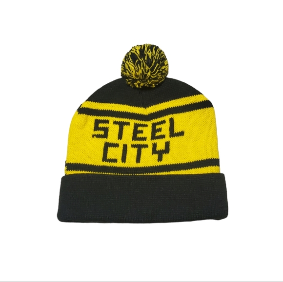 Old School Homage Pittsburgh Steel City Winter Hat - Picture 2 of 5